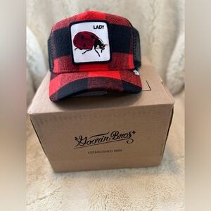 The Farm Special Edition! Goorin Bros Red and Black Checkered Cap | Rare 🐞NWT!!